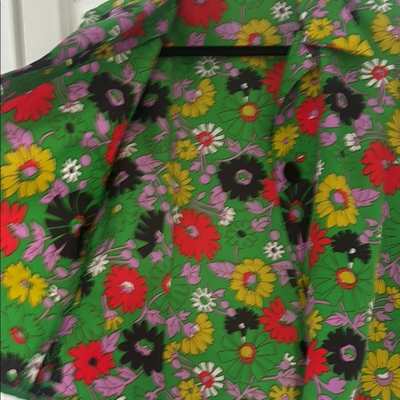 Vintage Green Floral Women's Blazer/Jacket - Picture 7 of 8